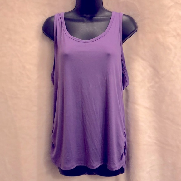 Doublju Tops - NWT 🏝 DRI-FIT RAZORBACK RUNCHED SIDES TANK TOP 2X